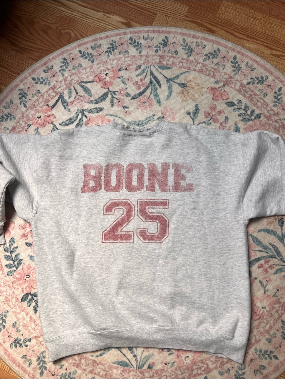 Benson Boone Gray 'American Heart' Football Graphic Sweatshirt - Picture 2 of 2